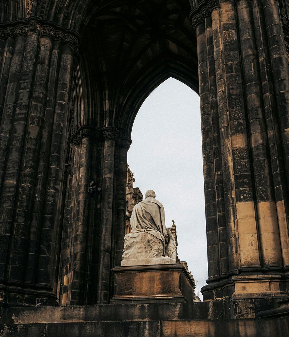 Scott Monument in Edinburgh in a grey day