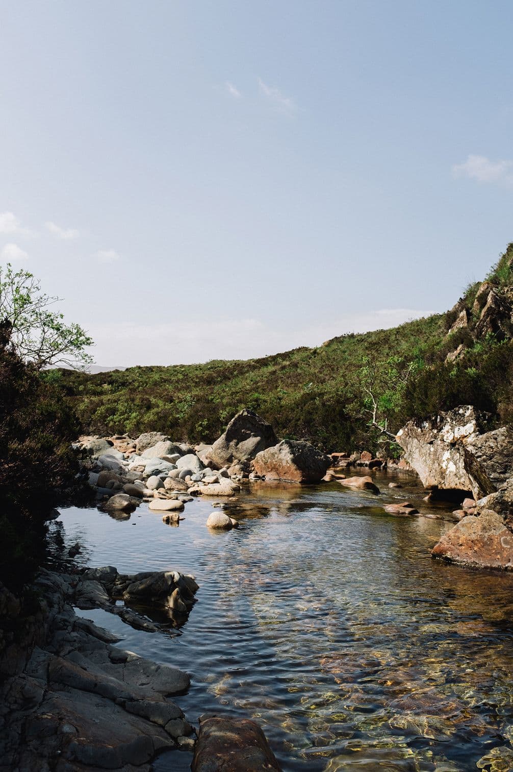 The view from bathing in a quiet pool in Allt Daraich, the opposite side of Glen Sligachan to Skye’s famous Faerie Pools_Liz Seabrook_12