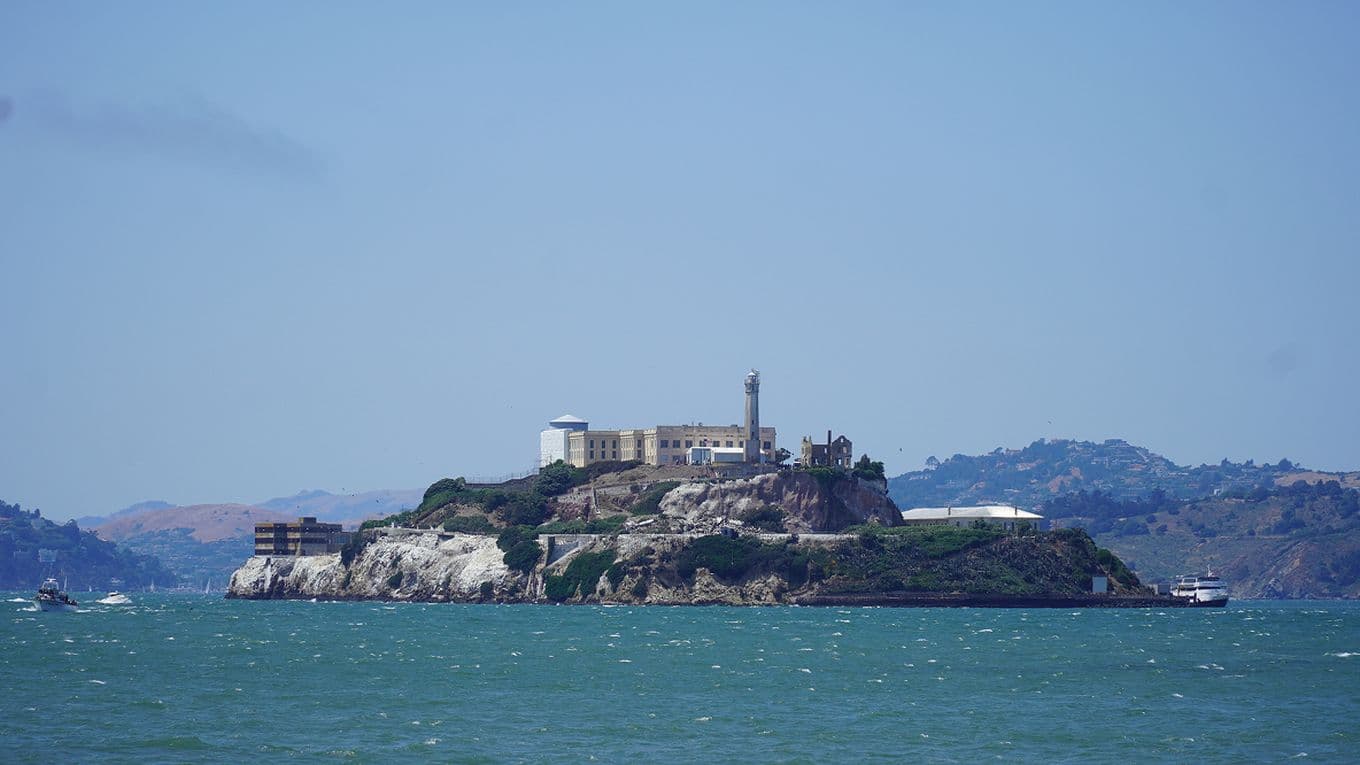 Alcatraz Island, San Francisco, shot from the shoreline