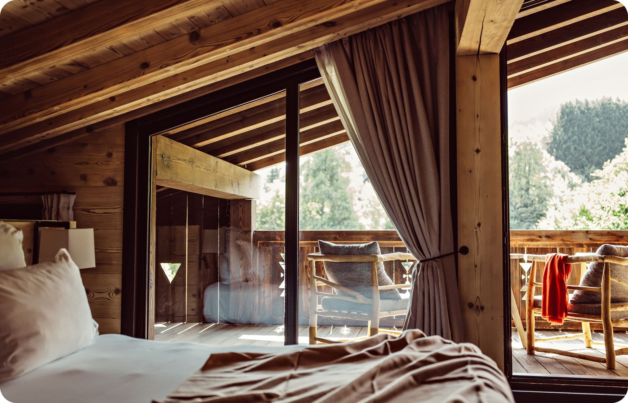 A stylish suite at L’Alpaga, Megève, France