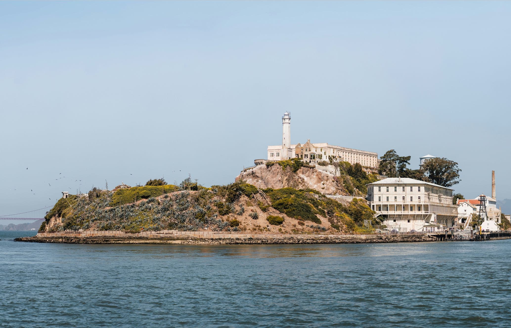 Alcatraz San Francisco with view of Golden Gate Bridge