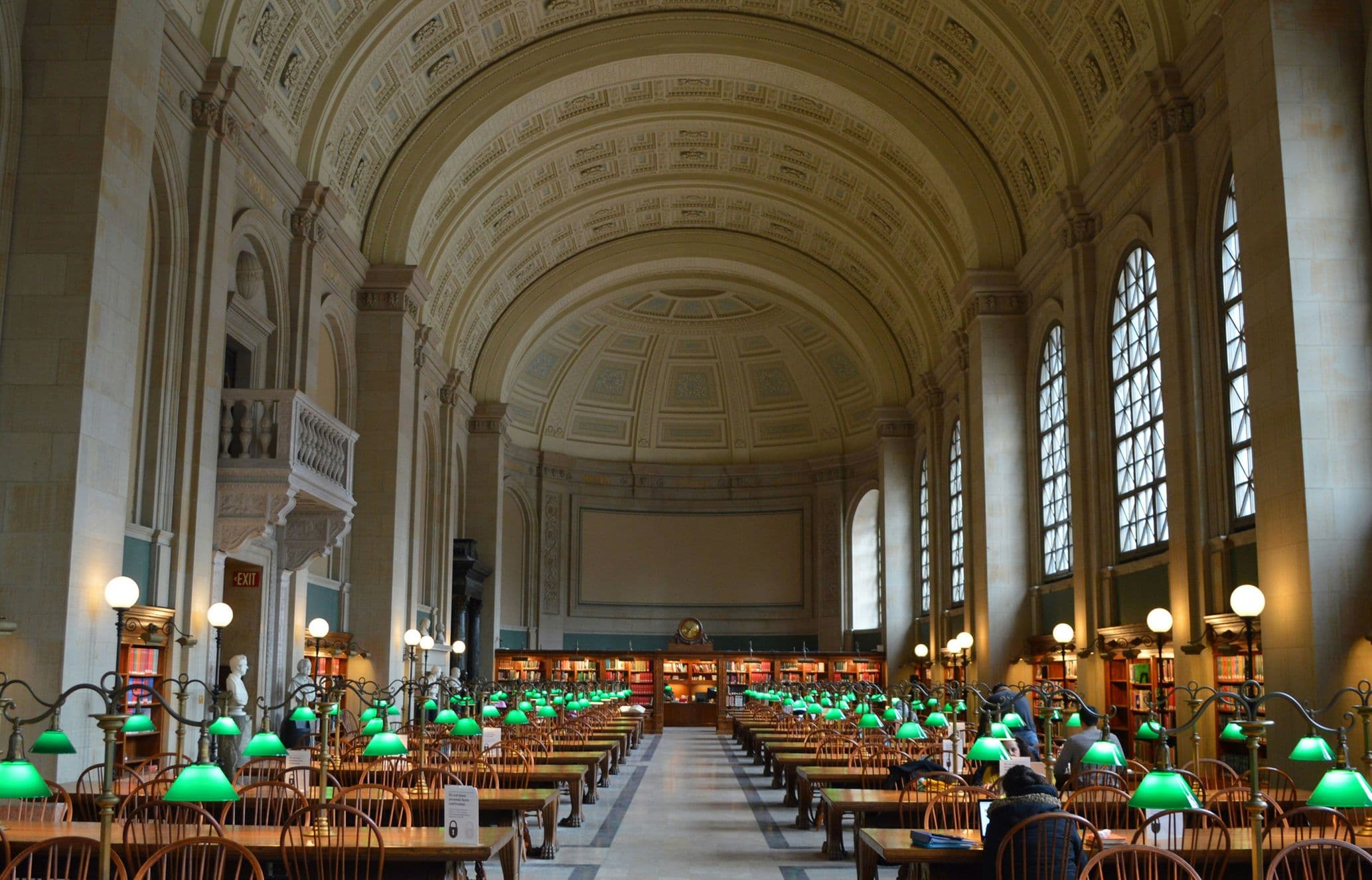 Boston Public Library writing desks