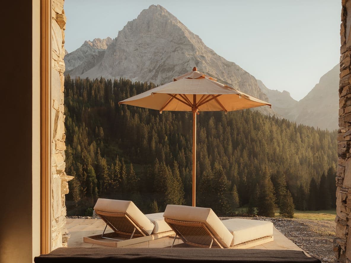 Mountain views from Eriro hotel in Austria
