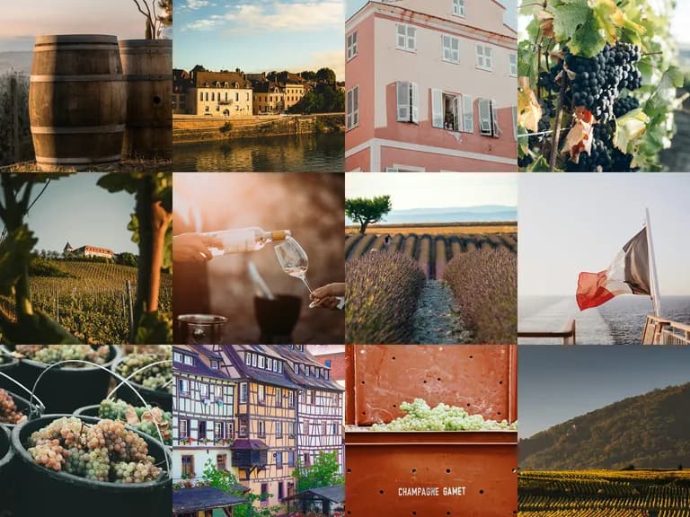 The most photographed French wine regions in autumn 
