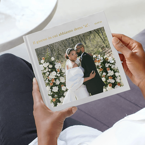 album fotografico quadrato con copertina rigida