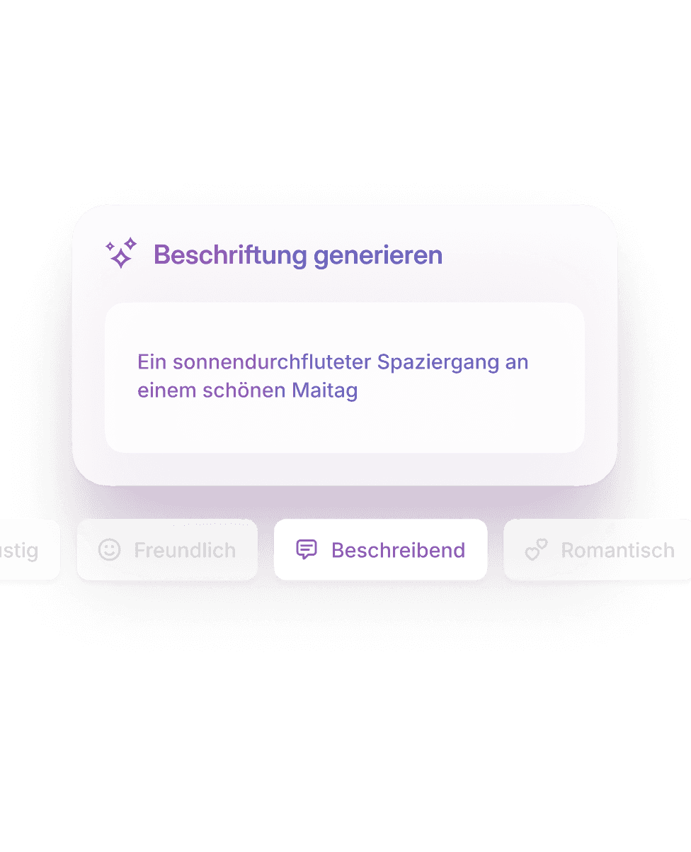 Verfasse die perfekte Bildunterschrift