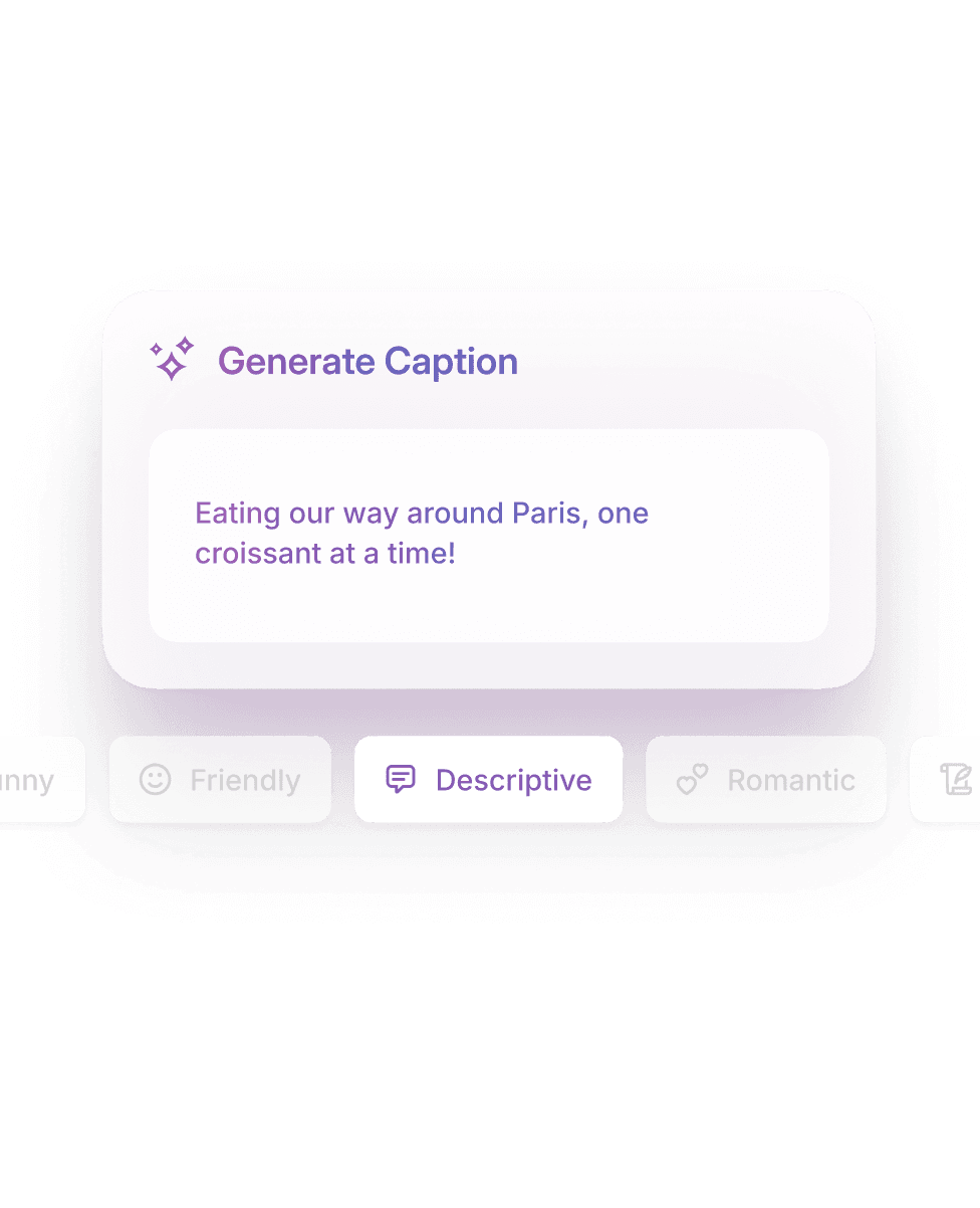 Captions in a tap