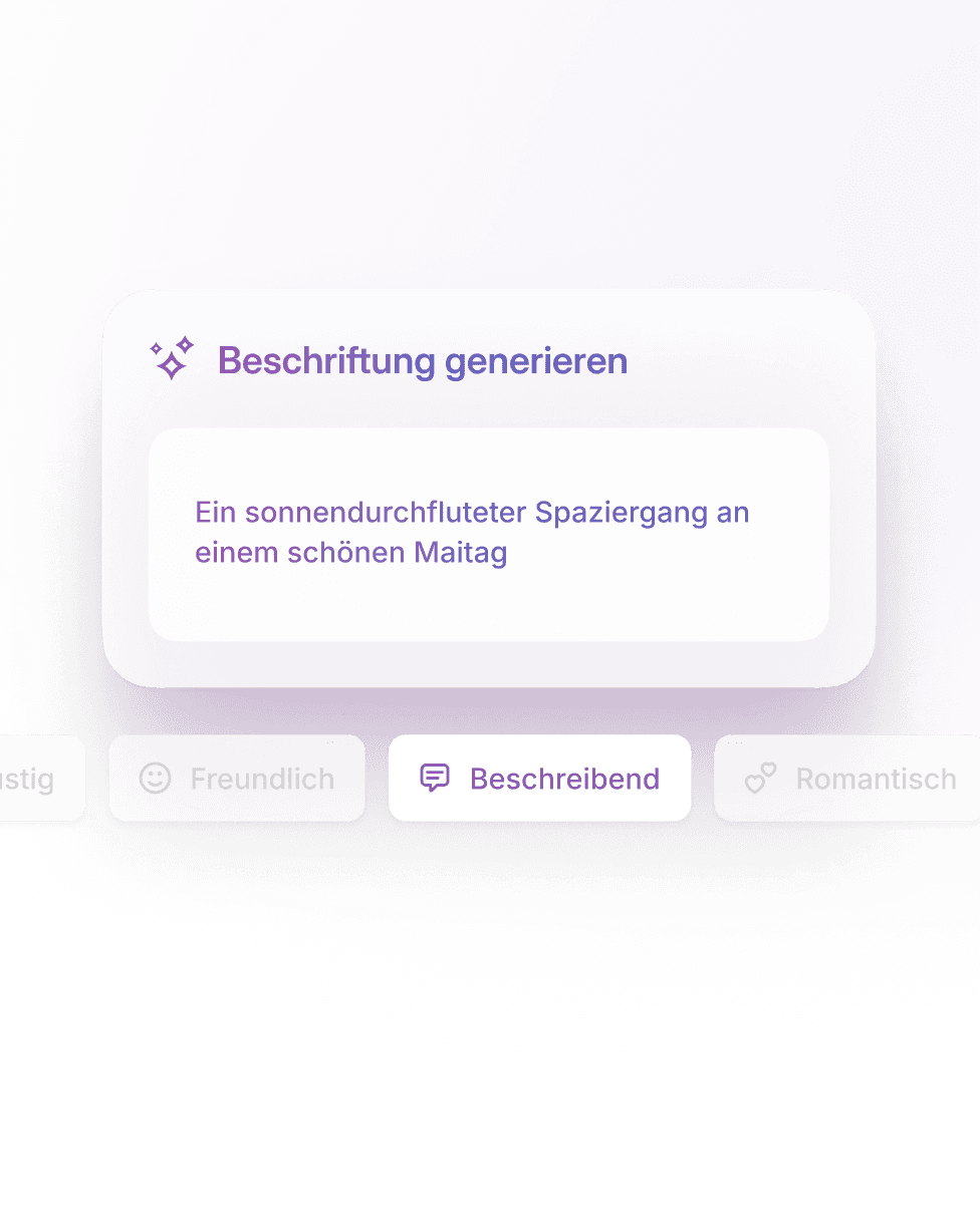 Verfasse die perfekte Bildunterschrift
