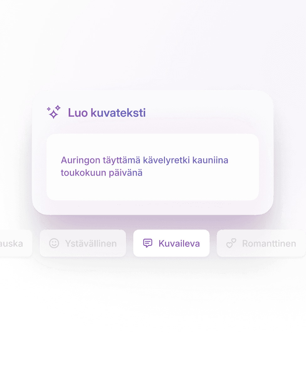 Kirjoita täydellinen kuvateksti