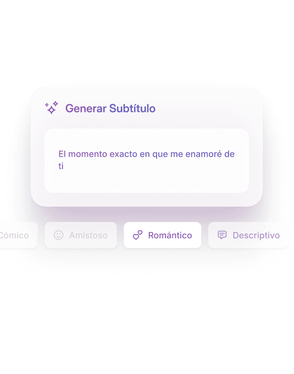 Genera pies de foto al instante