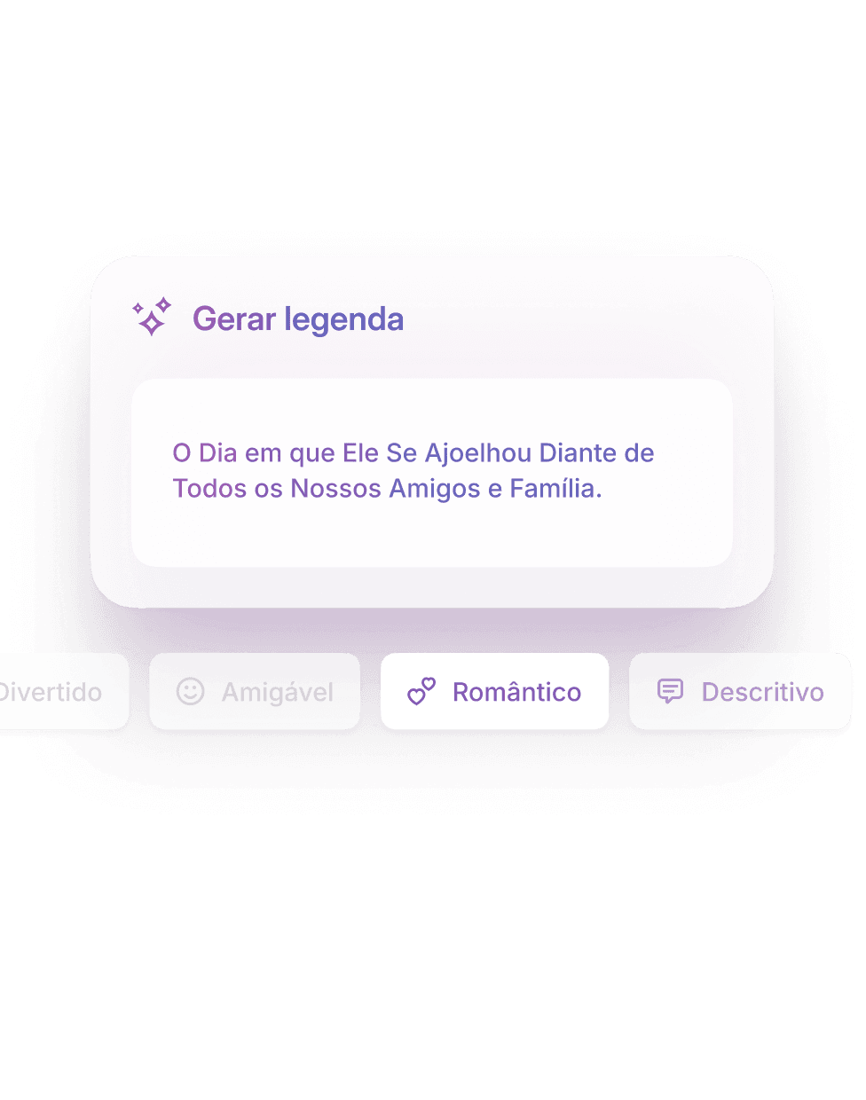 Crie legendas com um toque