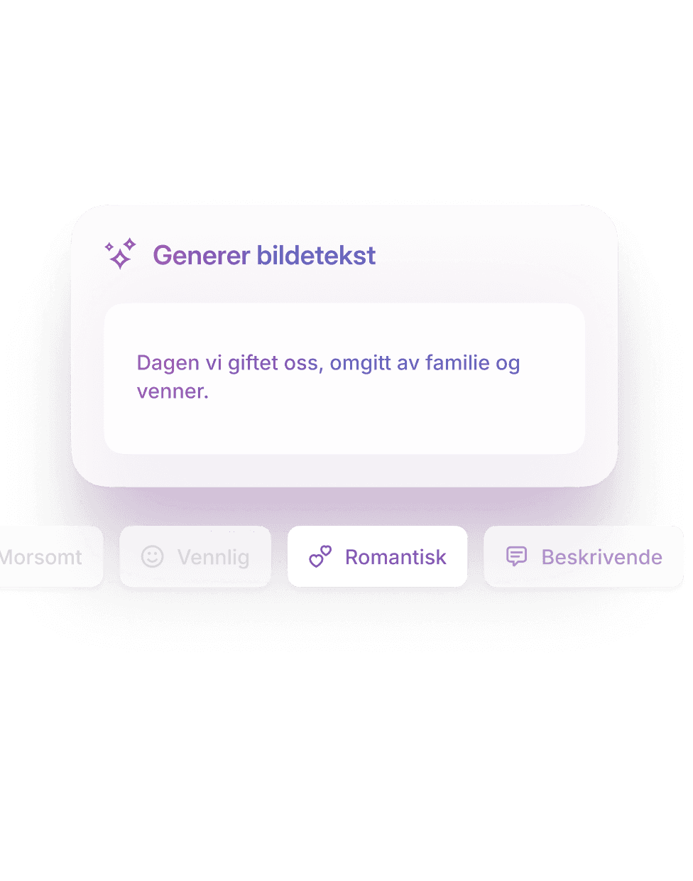 Løfter tok tid, bildetekster tar sekunder