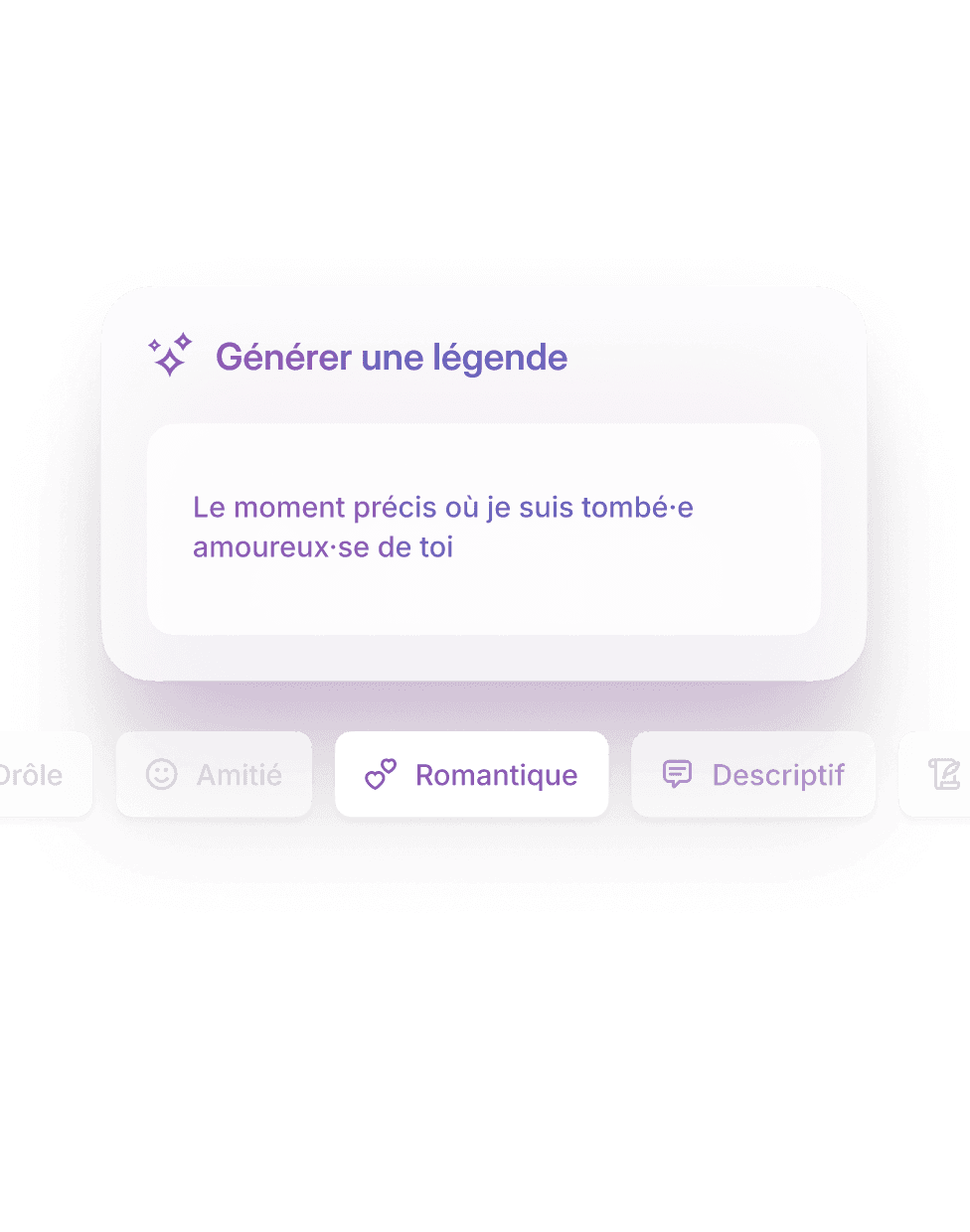 Créez des légendes en un clic