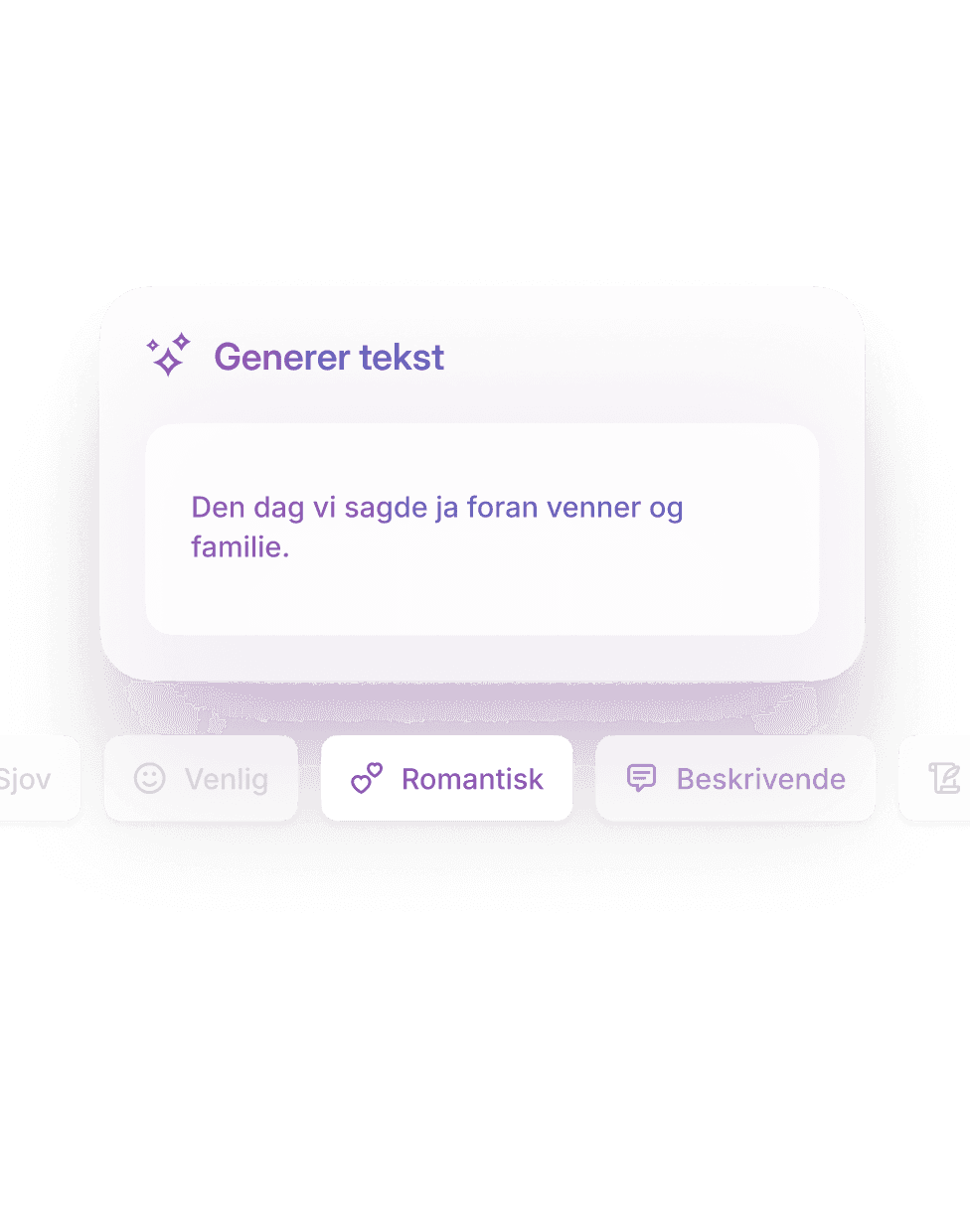 Det tog tid at skrive ægteskabsløfterne, men det tager ingen tid at skrive billedtekster