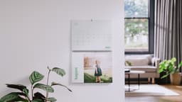 Calendário na horizontal