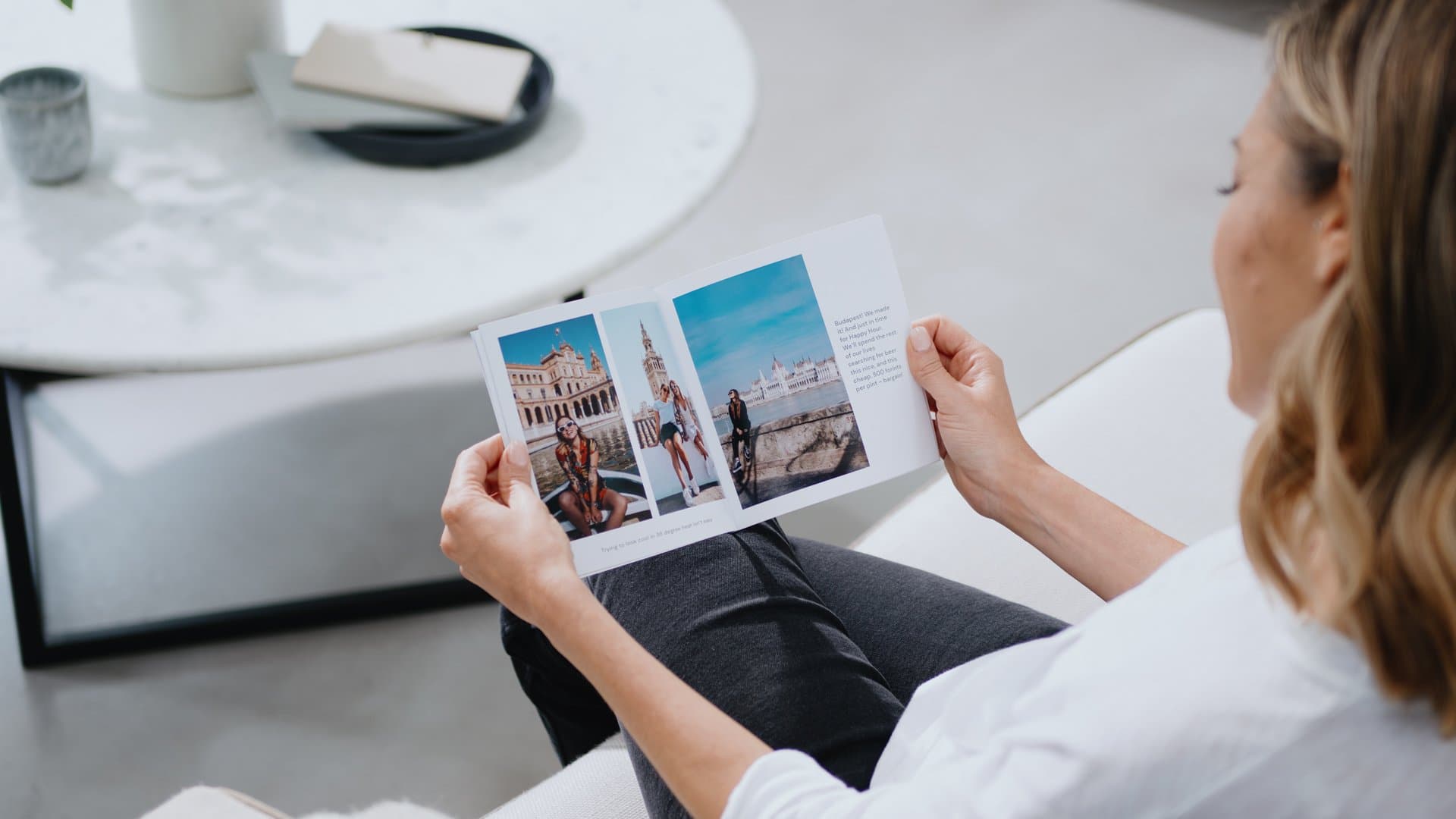 Un album photo carré à couverture souple