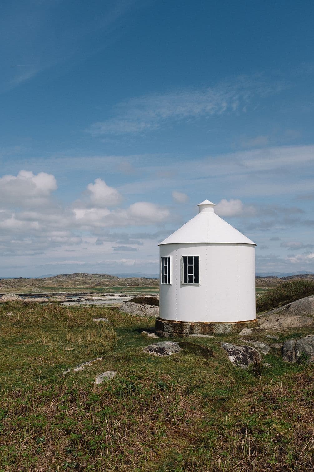 Taking in the panoramic views between sandwiches from the disused lighthouse signal station on Isle of Erraid, Mull_Liz Seabrook_11