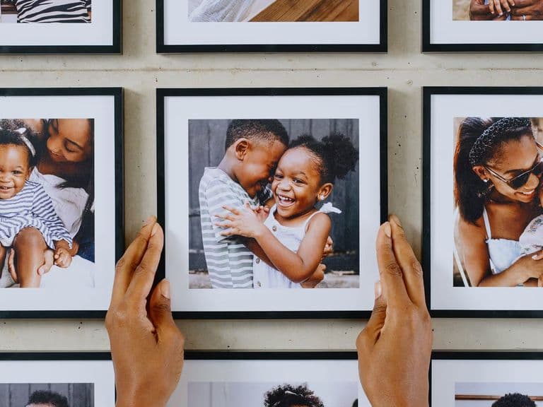 How to design a hallway gallery wall with Photo Tiles