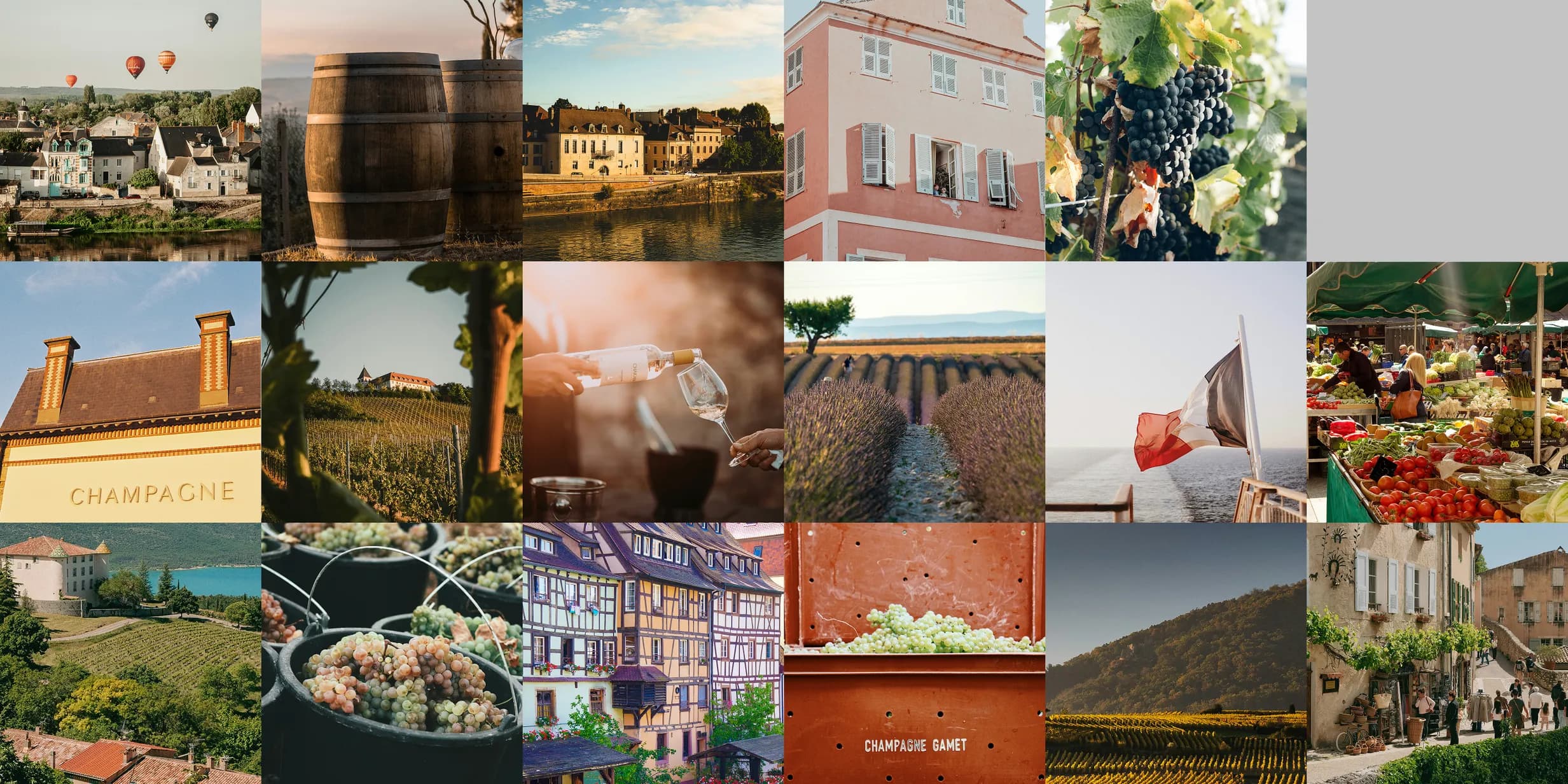 The most photographed French wine regions in autumn