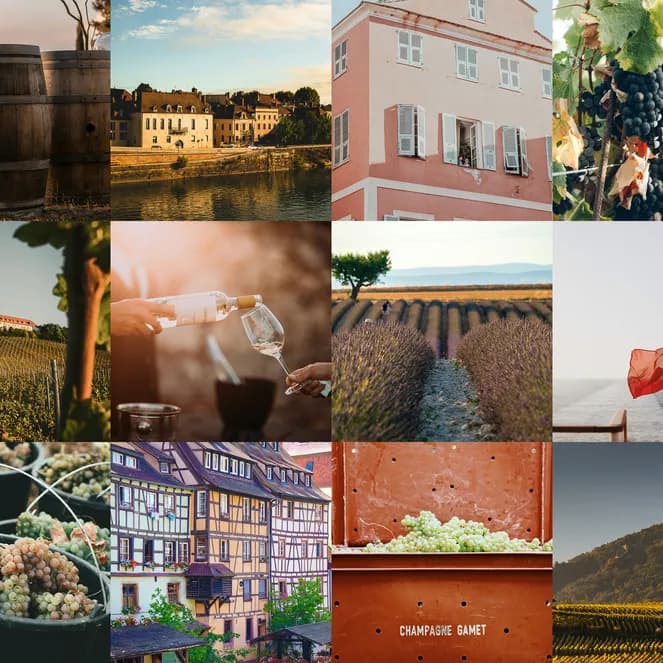 The most photographed French wine regions in autumn