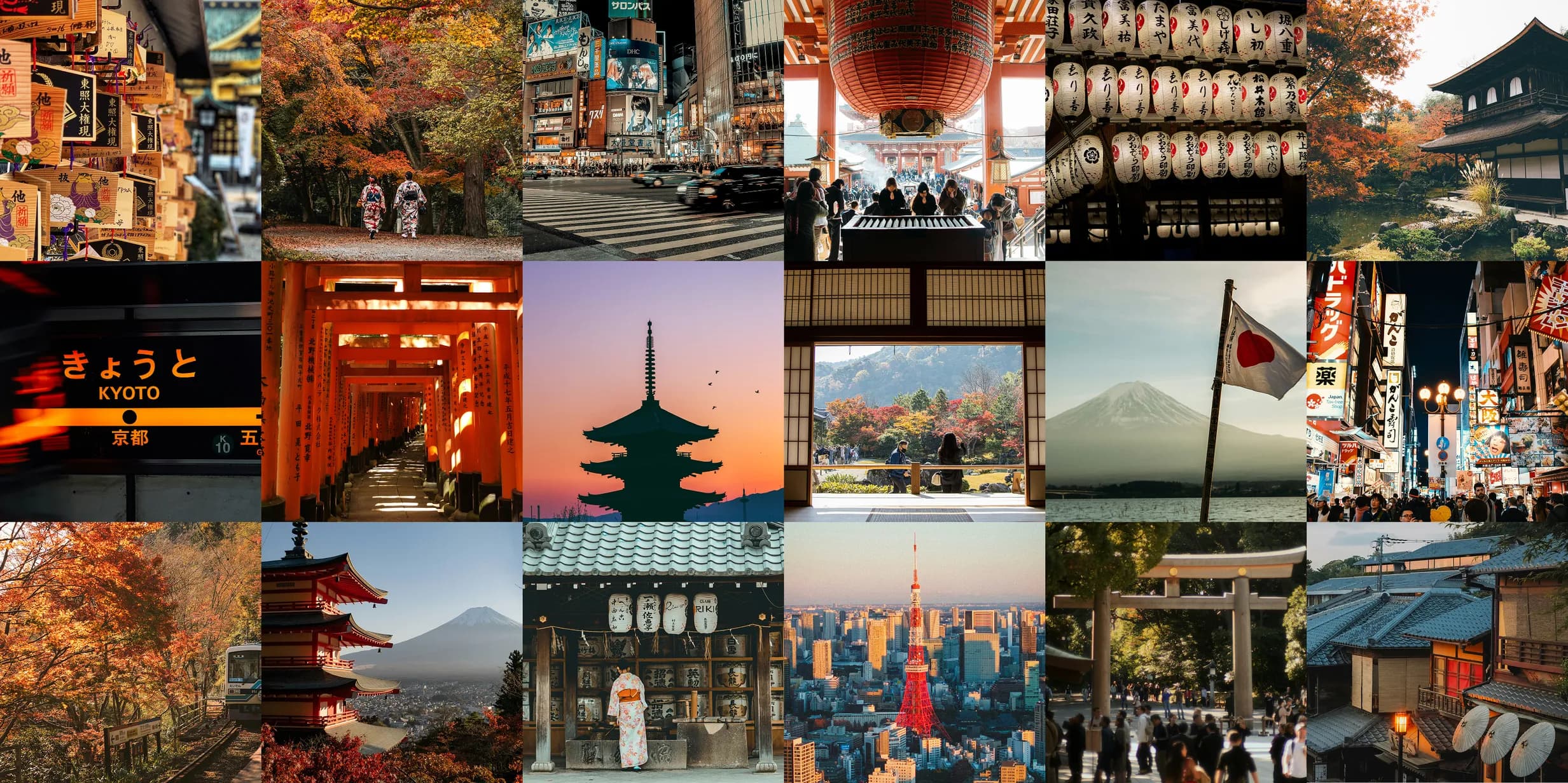 The most photographed spots across Japan in autumn