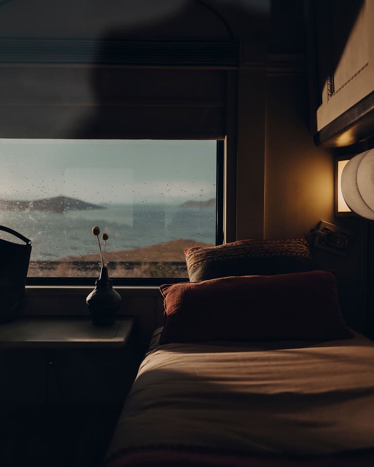Suset in a suite on Belmond's Andean Explorer