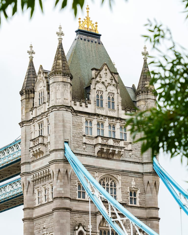 Tower Bridge captured on a cloudy day in London