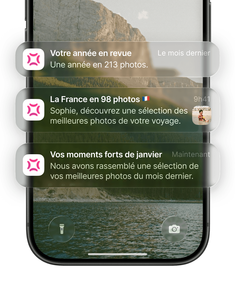 Découvrez vos nouveaux souvenirs dès qu’ils sont prêts