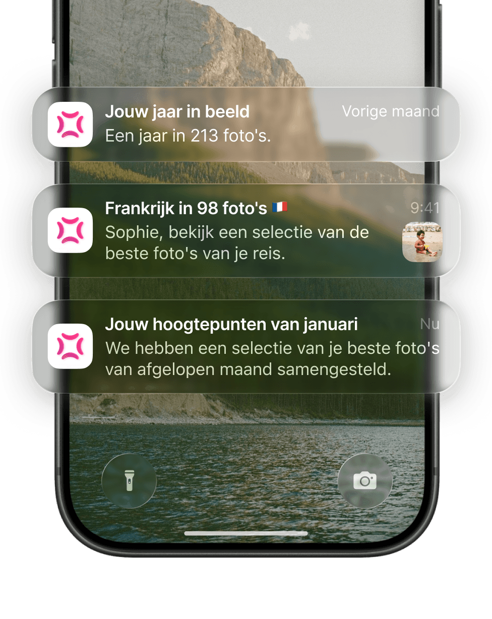 Ontdek nieuwe herinneringen zodra ze klaar zijn