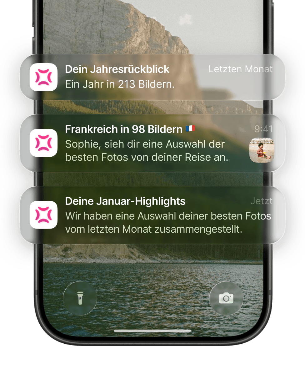 Entdecke neue Erinnerungen, sobald sie bereit sind
