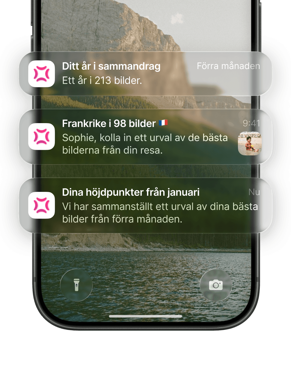 Upptäck nya minnen så fort de är klara