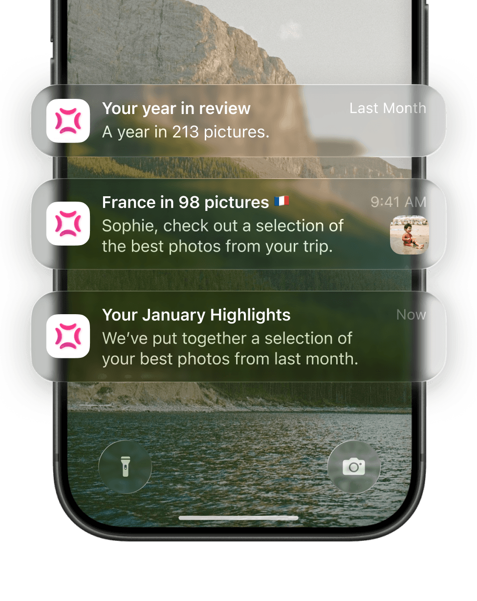 Discover new memories the moment they're ready