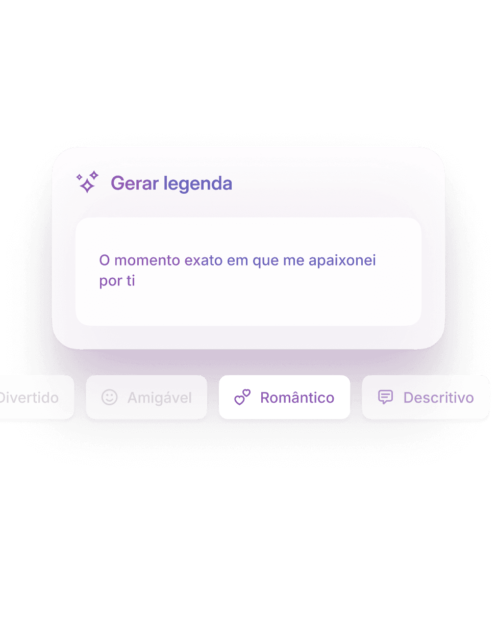 Crie legendas com um toque