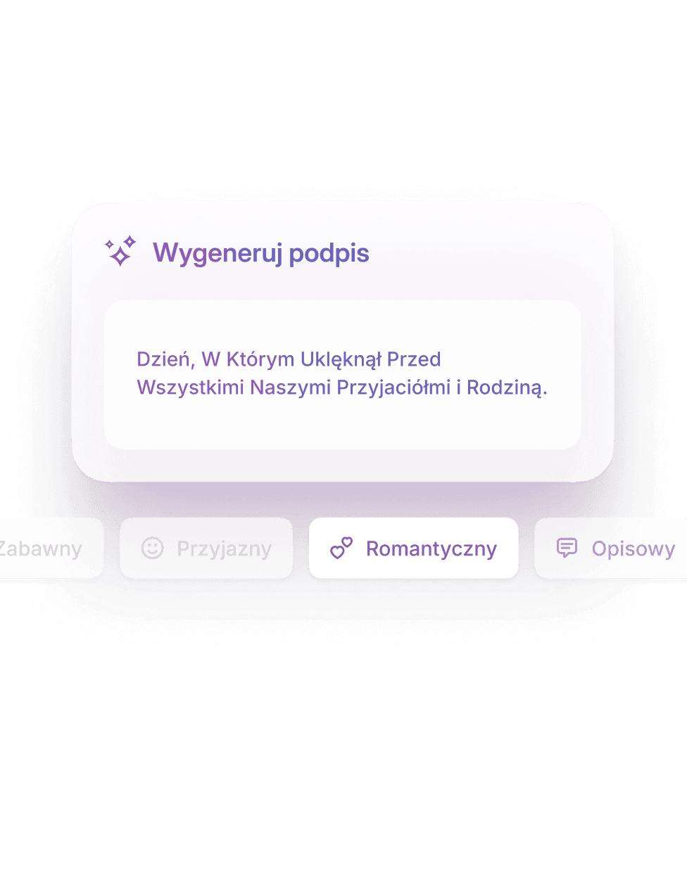 Umożliwia tworzenie napisów jednym dotknięciem